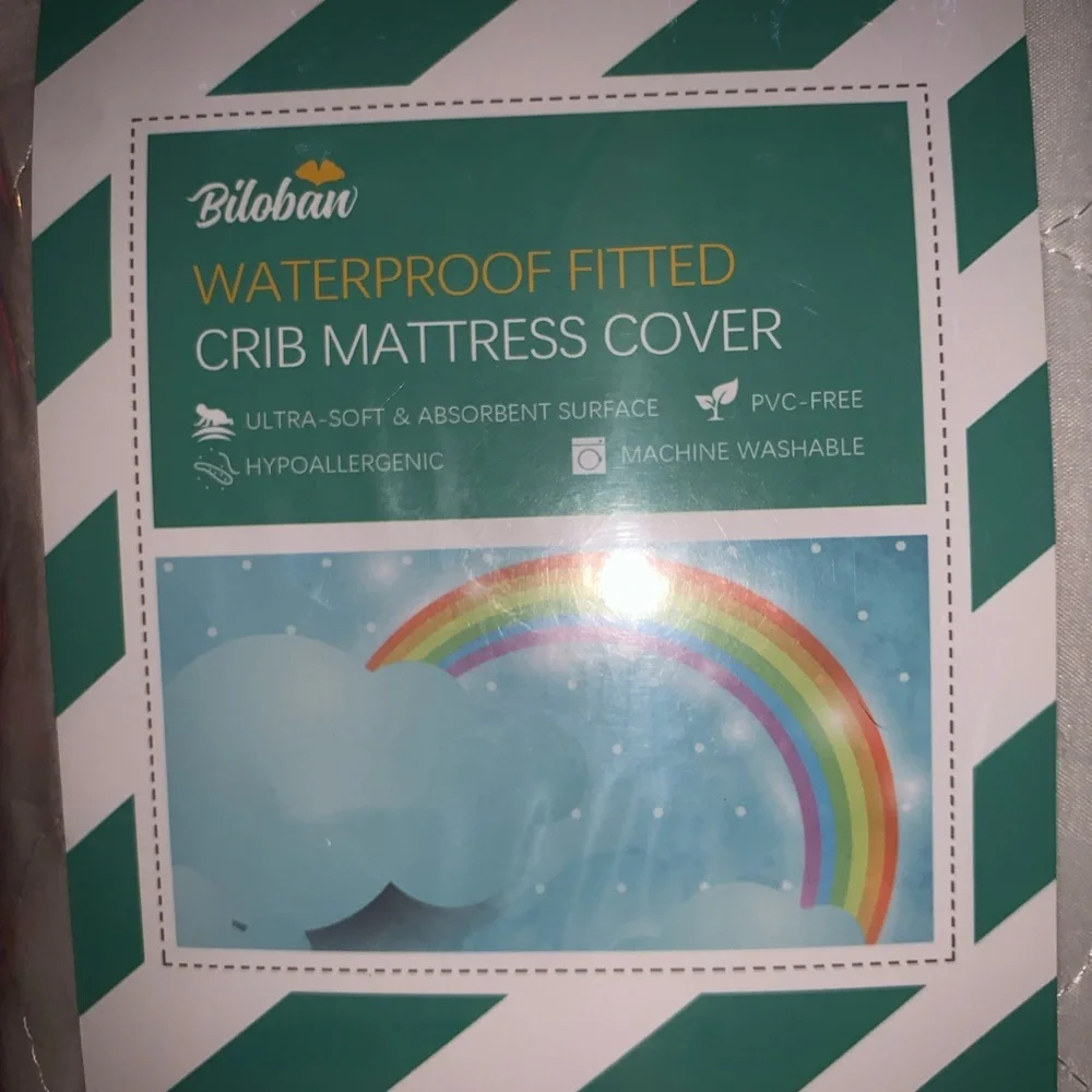🛍3/$25🛍Biloban Waterproof Fitted Crib Mattress Cover